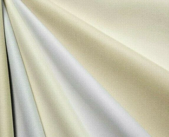 Double Width Ivory Cotton Twill Curtain Lining Fabric Material 274cm wide