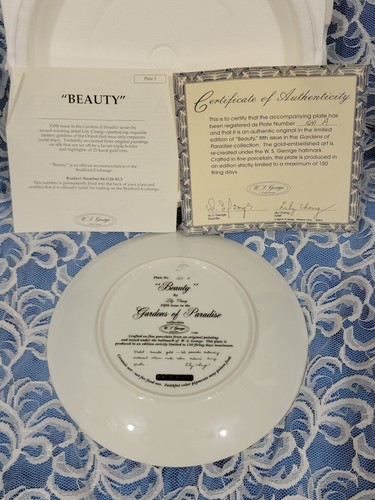 "Grandeur" & "Beauty" By Lily Chang Vintage 2 Collector Plates With Certificates - Picture 8 of 8