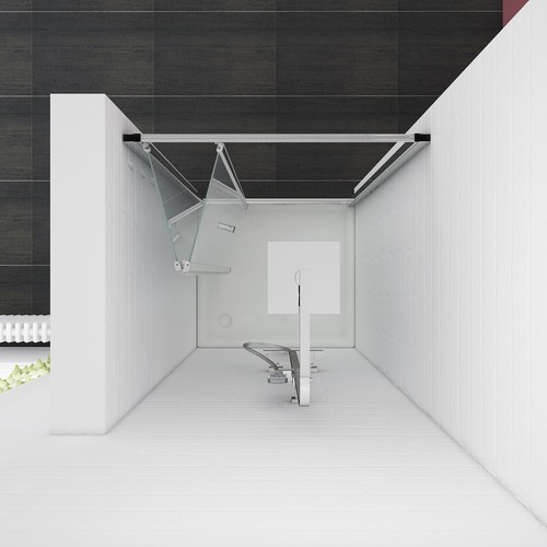 Folding Showe Door Bifold Shower Screen Wall to Wall Size 800/860/900/1000mm - Picture 3 of 22