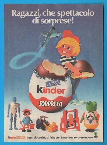 Ferrero Kinder Sorpresa pubblicità advertising werbung italian clipping MA1159 - Foto 1 di 1