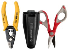 Fiber Optic Kit With Kevlar Cutter 3 Piece Hand Tools Wire Stripper 2 Tool Pouch