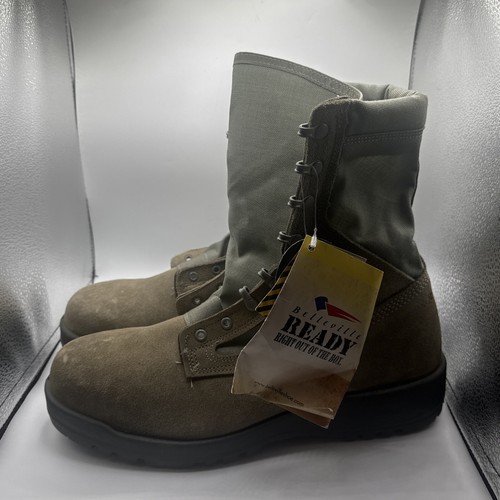 BELLEVILLE 600 ST HOT WEATHER STEEL TOE GREEN MILITARY BOOTS SZ 13.0R NEW (READ)