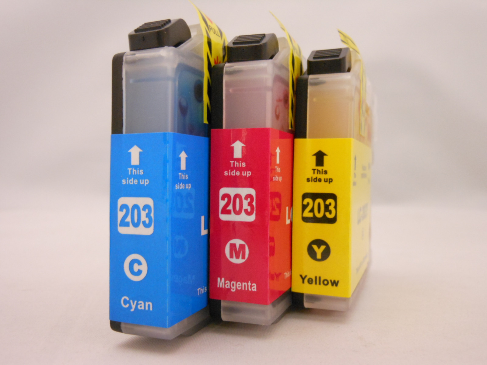 3 Pack LC203 XL High Capacity Ink Cartridges C M Y For Brother MFC-J Series Printers