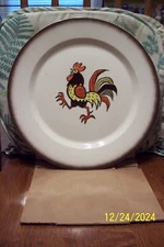 Metlox Poppytrail - "Red Rooster" Bread Plate - Made in California