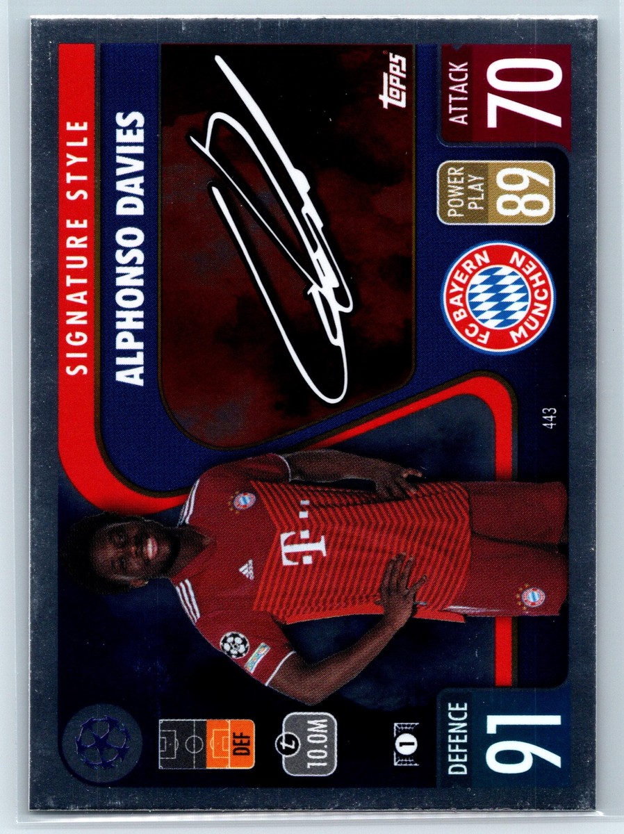 Alphonso Davies 2021-22 Topps Match Attax UEFA #443 Silver