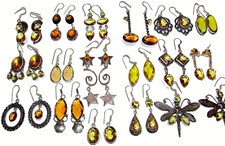 Schöne gelbe CITRIN Edelstein Ohrringe in 925 Silber schnelle UK Lieferung