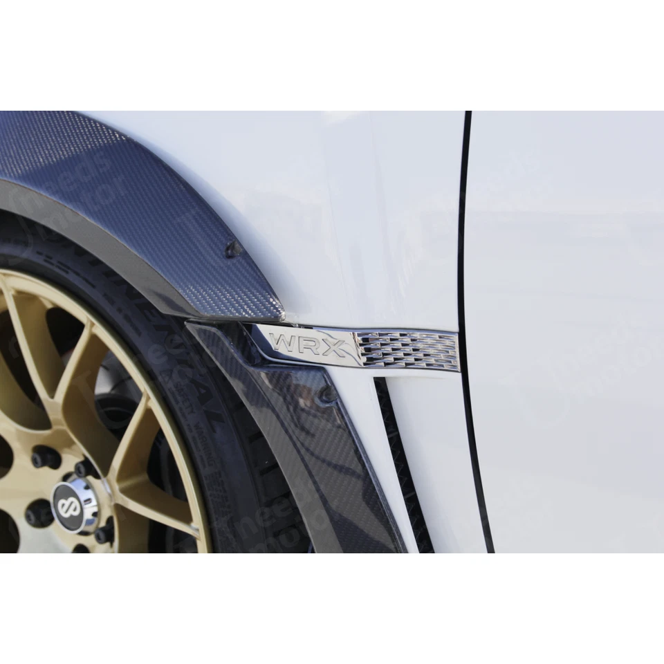 Wide Body Fender Flares Cover Real Carbon Fiber Set For 2015-2021 Subaru WRX STI - Image 4 of 4