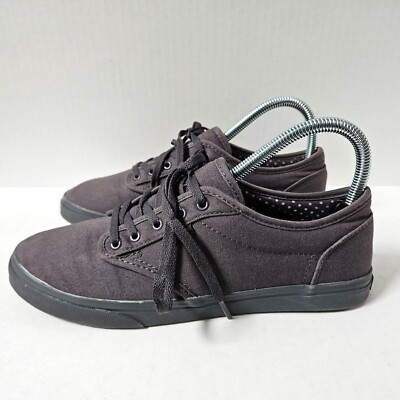 Vans Shoes Womens Atwood Gray Mono Low Top Canvas Skate Sneakers