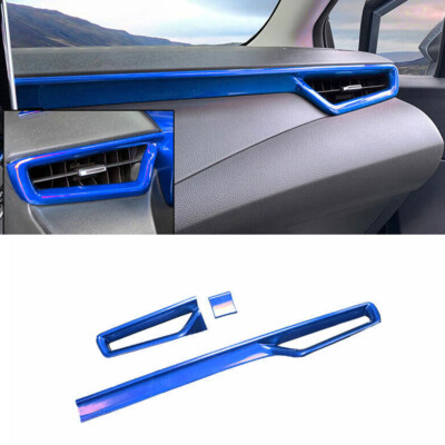 For Toyota Corolla 19-2023 Bright Blue Central Console Dashboard Strip Cover 3*
