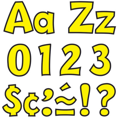 Yellow 4-Inch Playful Uppercase/Lowercase Combo Pack (EN/SP) Ready Letters Trend