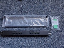 Leviton Cat 5e 12 Port 69586-U12 Black Patch Panel Brand New