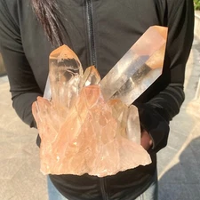 3.96LB Natural white crystal cluster point mineral specimen Chakras Healing