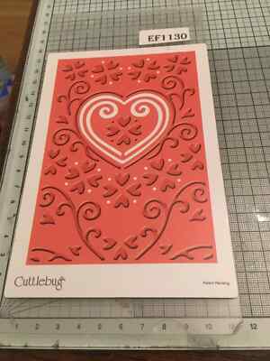 Cuttlebug Heart Burst Embossing Folder RefEF1130 (Metall **SALE**