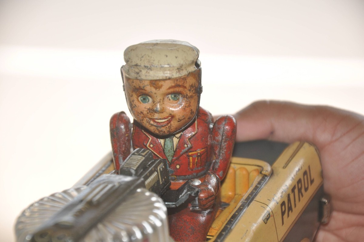 Vintage Battery T.N Trademark P.D 26 Patrol Litho Car Tin Vintage Battery T.N Trademark P.D 26 Patrol Litho Car Tin