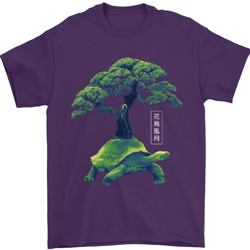 Abstract Tartaruga Albero T-Shirt 100% Cotone - Picture 6 of 10