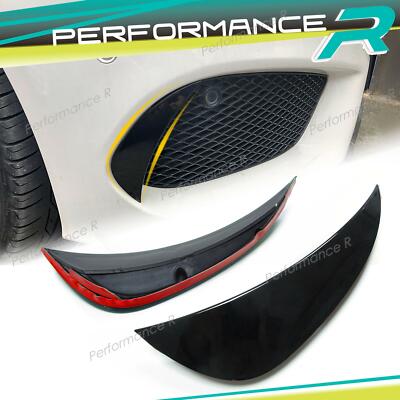 Schwarz Glanz Vorne Flaps Canard für Mercedes W205 S205 C205 A205 C43 AMG 14-18