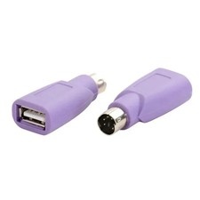 2pcs USB Female to PS2 Male Converter Plug Mouse Keyboard Adapter Conversion