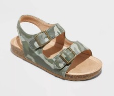 Toddler Reagan Camo Print Footbed Sandals Green - Cat  Jack - SIZE 5