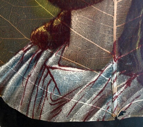 PEINTURE ORIGINALE RELIGIEUSE SUR FEUILLE D'ARBRE Fin 19eme début 20eme siècle - Imagen 4 de 4