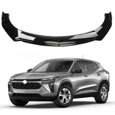 For Chevrolet Trax 2024 2025 Front Bumper Lip Splitter Spoiler Chin Glossy Black