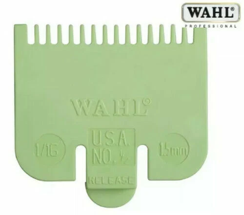 Wahl Standard Fitting Hair Clipper Attachment Comb No 1/2 1.5mm Green lime 1/16"