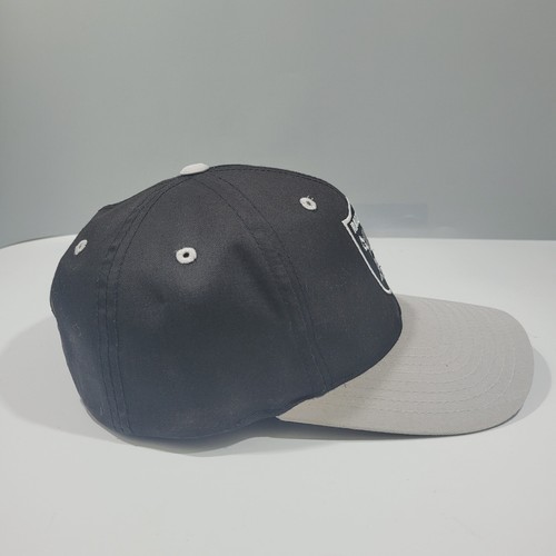 Vintage Oakland Raiders Hat Snapback Mens Black Plain Logo NFL Football Cap - Picture 3 of 8