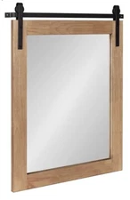 Kate and Laurel Cates Rustic Wall Mirror 22" X 28” Rustic Brown