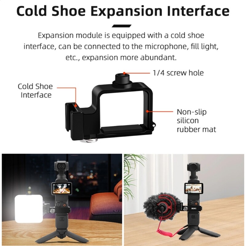 Action Camera Extension Adapter Mount Clamp Holder for Pocket 3 Bracket-image