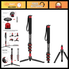67" Carbon Fiber Monopod - Professional Telescopic Tripod for DSLR Cameras