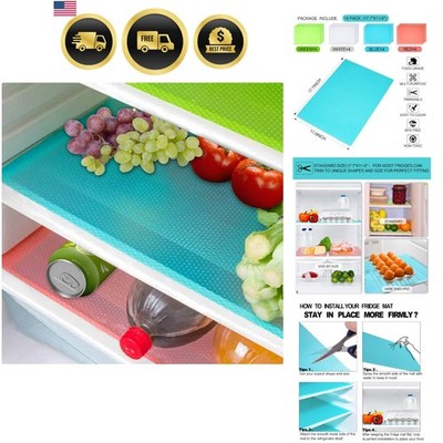 16 Pcs Refrigerator Liners Mats Washable, Refrigerator Mats Liner Waterproof ...