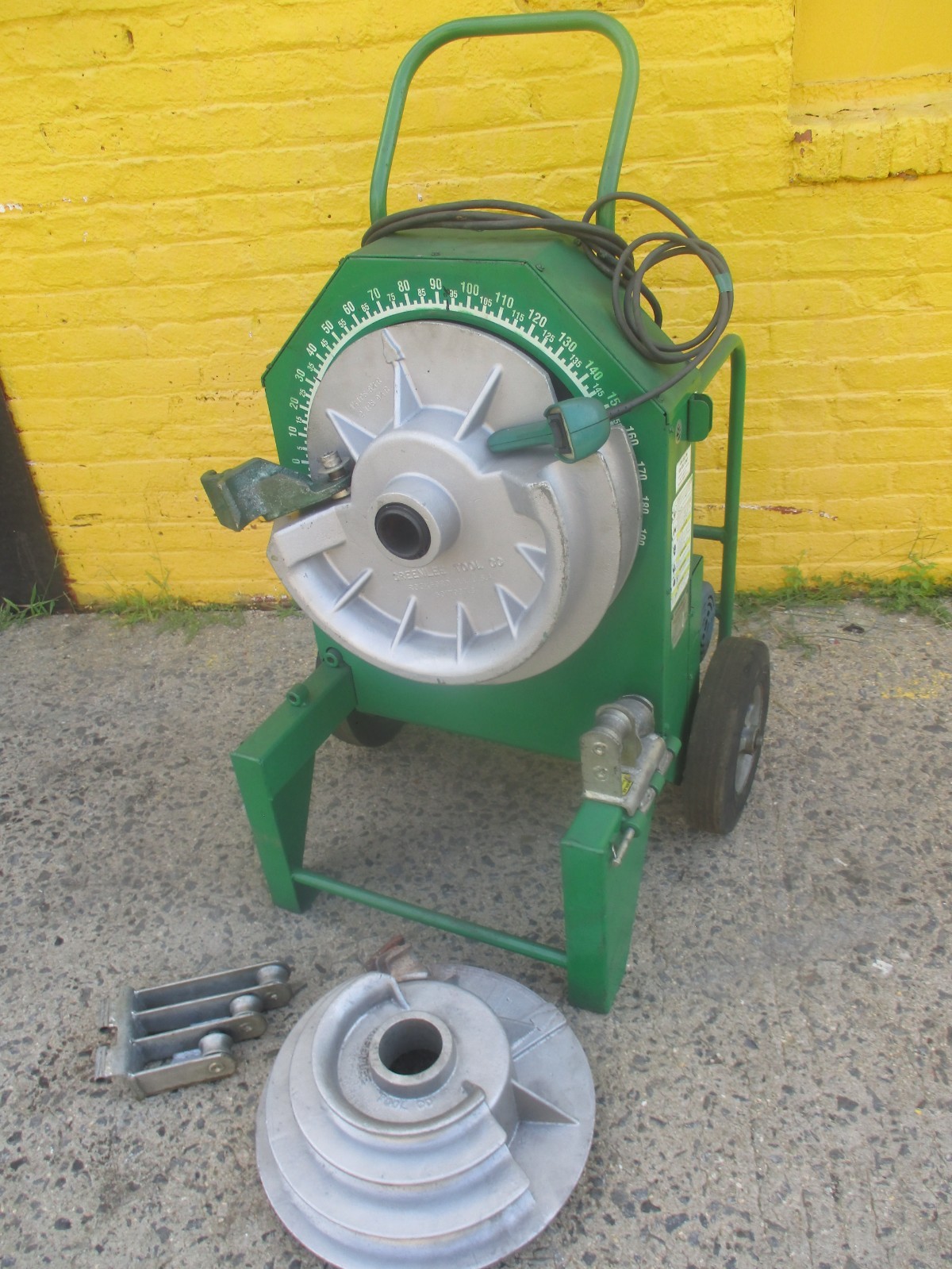 GREENLEE 555 ELECTRIC BENDER w/ 1/2 - 2" RIGID SHOE GROUP & ROLLERS