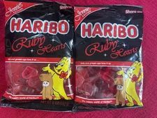 2 New HARIBO Jennie's Edition Ruby Hearts Gummy Candy 8 oz Limited Edition