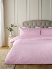 Pink Floral Pinsonic Microfibre Soft-Touch Duvet Set