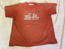 Vintage Fish N’ Chips Shedd Aquarium Chicago Thrashed Distressed Red T-Shirt XL?