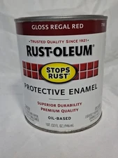 Rust Oleum Stops Rust Protective Enamel Gloss Regal Red 32 Oz Paint 90 Sq Ft