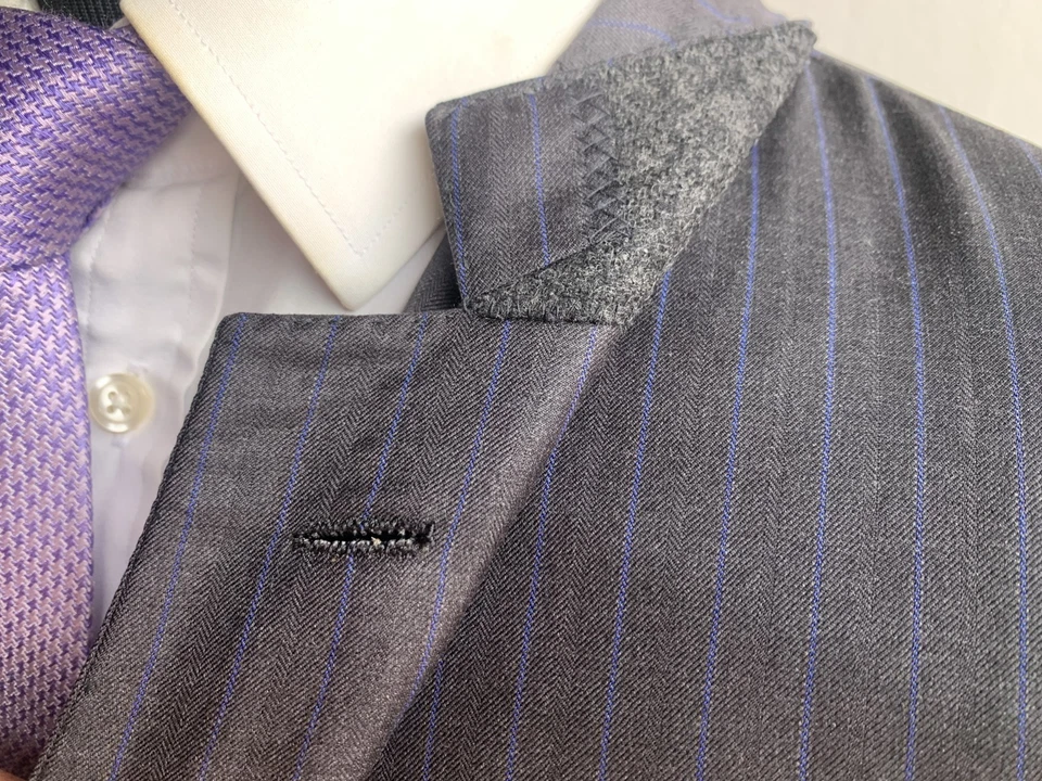 ⭐️ PAUL STUART STUART'S CHOICE GRAY  SUIT 44 LONG    ⭐️ - Image 2 of 4