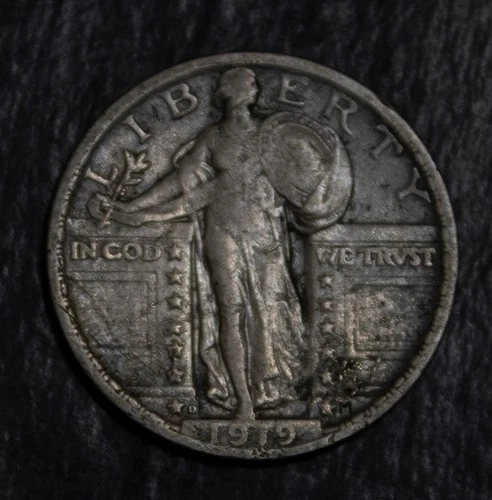1919 D Standing Liberty Quarter VF Obverse Marks.........Lot 4408