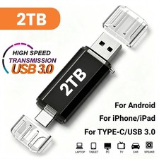 2TB 2in1 OTG USB 3.0 Type-C Flash Drive Pendrive for Android Mac PC iPad