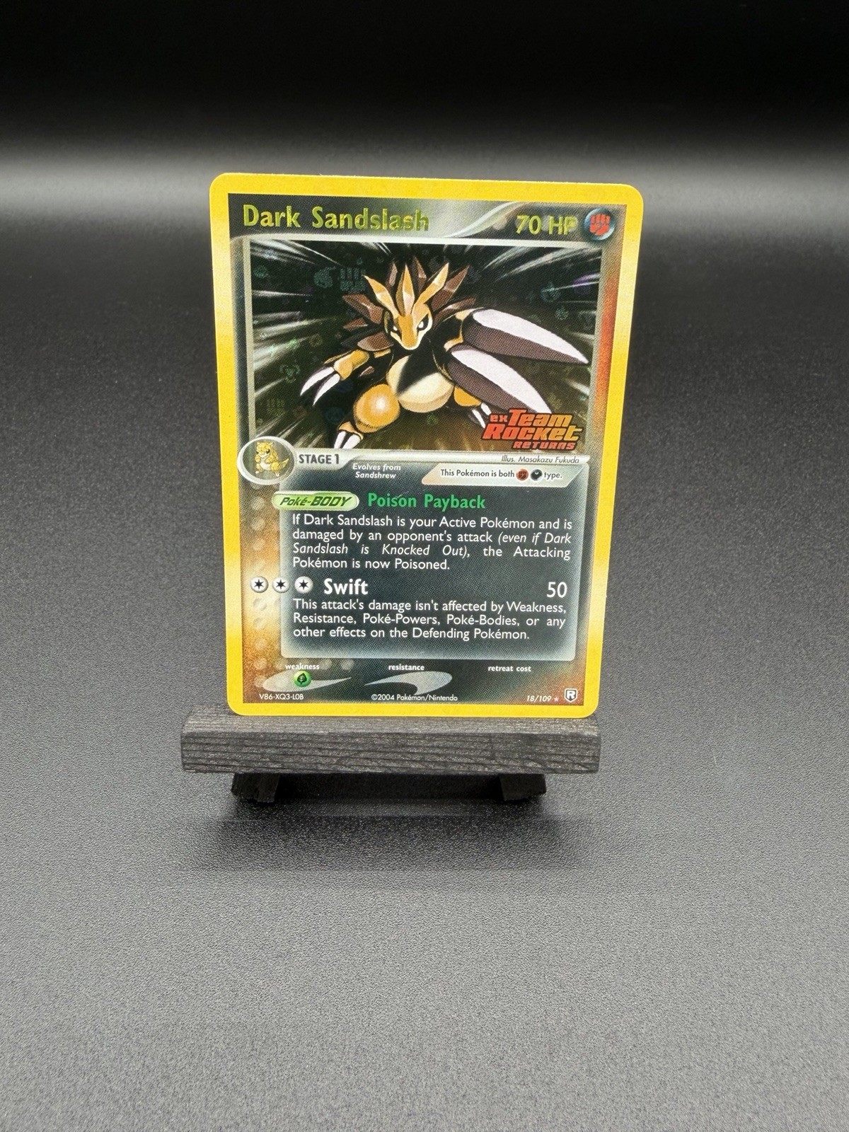 Pokémon Dark Sandslash Reverse Holo Team Rocket Returns #18 - Very Low Pop - NM-