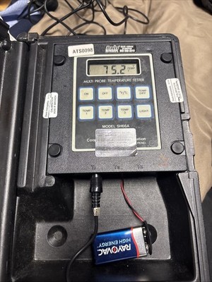 Cooper Atkins SH66A Multi Probe Temperature Tester Thermistor  - Black