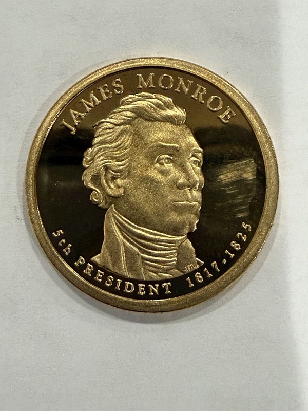 2008-S James Monroe Presidential Dollar - Choice Gem Proof  Lustrous  17