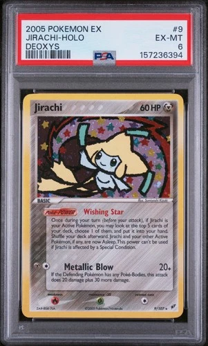 2005 POKEMON EX DEOXYS #9 JIRACHI-HOLO PSA 6