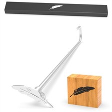 PKPKAUT 3.5" Custom Wood Branding Iron Personalized for Large, Silver