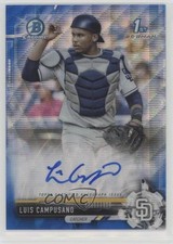 2017 Bowman Draft Chrome Pick Blue Wave Refractor /150 Luis Campusano Auto 01dg