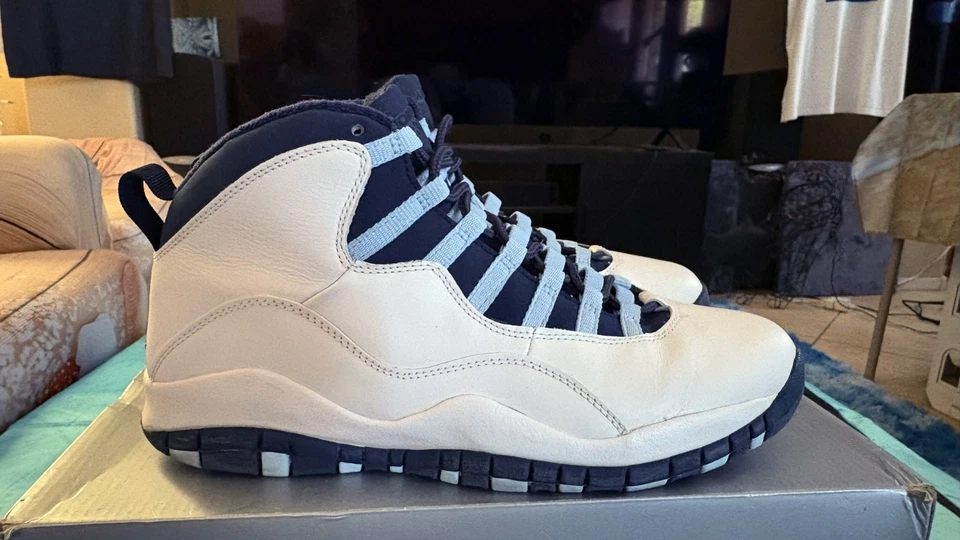 NIKE AIR JORDAN X 10 OBSIDIANA - AZUL GELO 2005 310805 141 TAMANHO 10.5 - Imagem 2 de 4