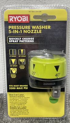#ad Ryobi RY31RN01 5 in 1 Pressure Washer Nozzle for Versatile Outdoor Cleaning $32.33