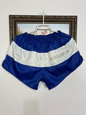 Vintage 90's Adidas West Germany Nylon Blue White Mens Shorts Athletic Size M