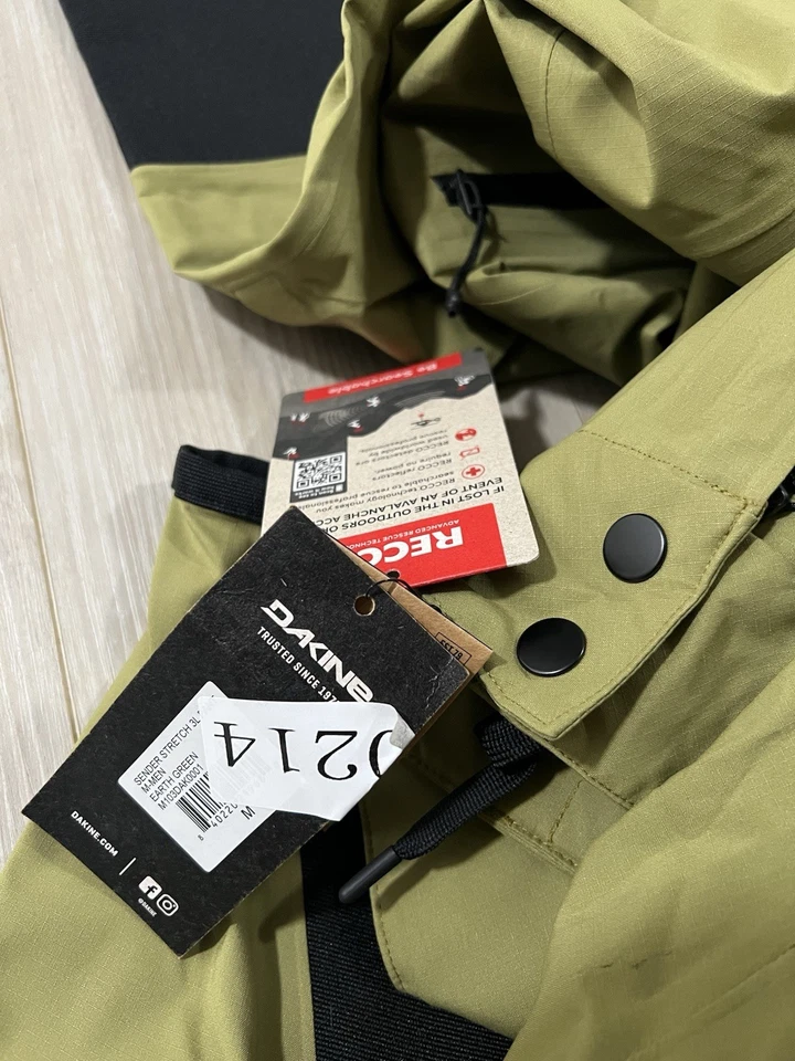 DAKINE Sender Stretch 3L Hose Herren Gr. M Grün Recco 20k Stretch Kordelzüge. - Bild 3 von 4