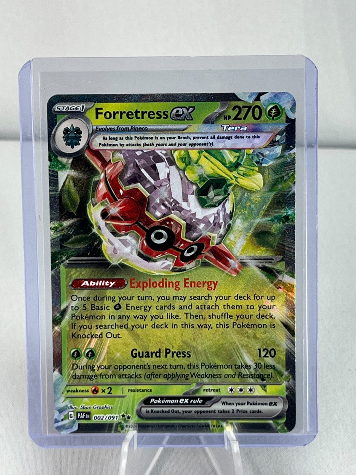 Pokemon Paldean Fates Forretress ex 2/91 Double Rare