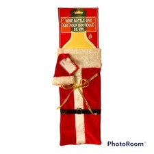 Mrs.Santa Claus Christmas Gift Wine Bottle Cover Set Decoration